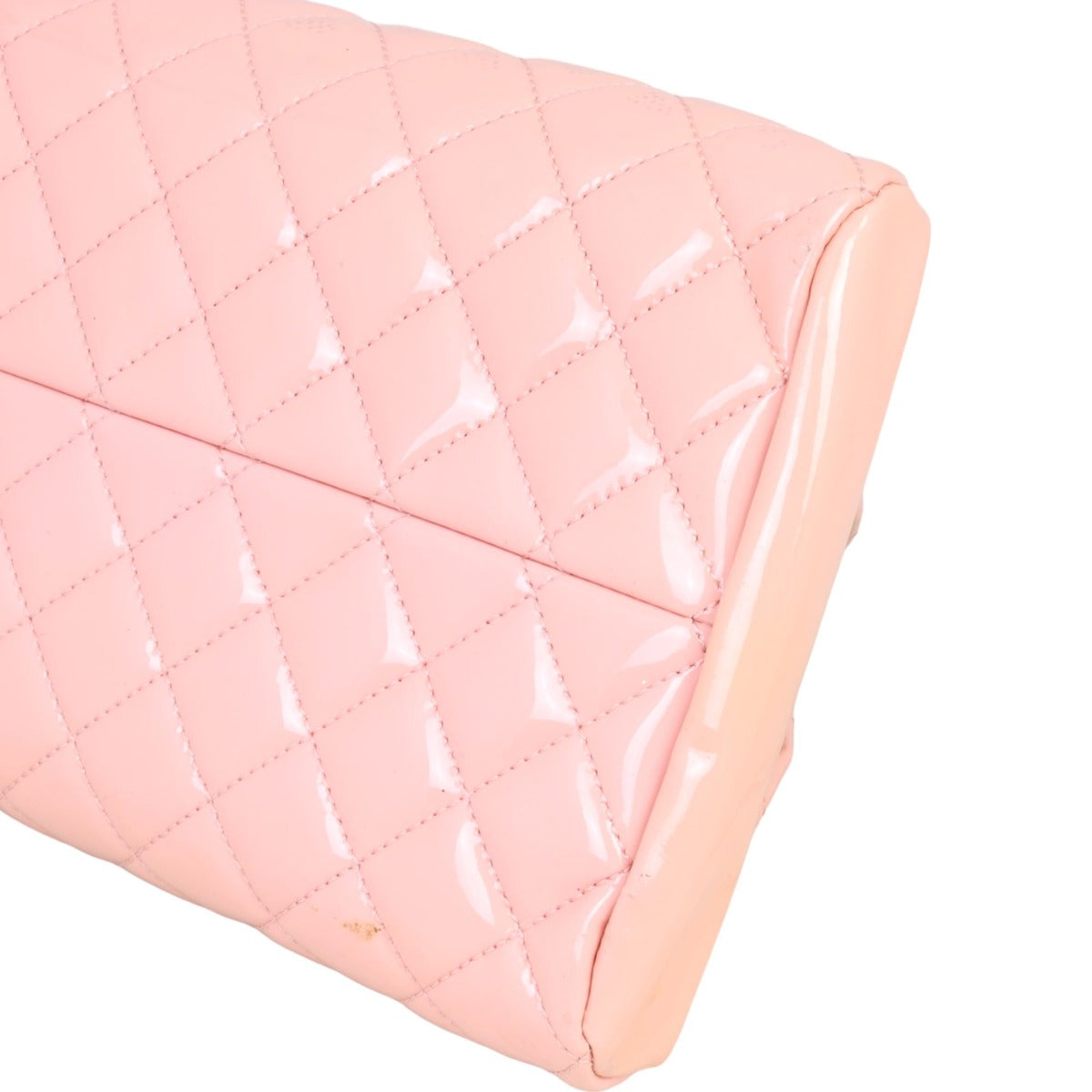 Chanel Just Mademoiselle Bowler Bag Medium Patent |  Shell Pink