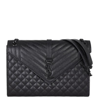 Saint Laurent Monogram Mix Matelasse Envelope Chain Bag Large