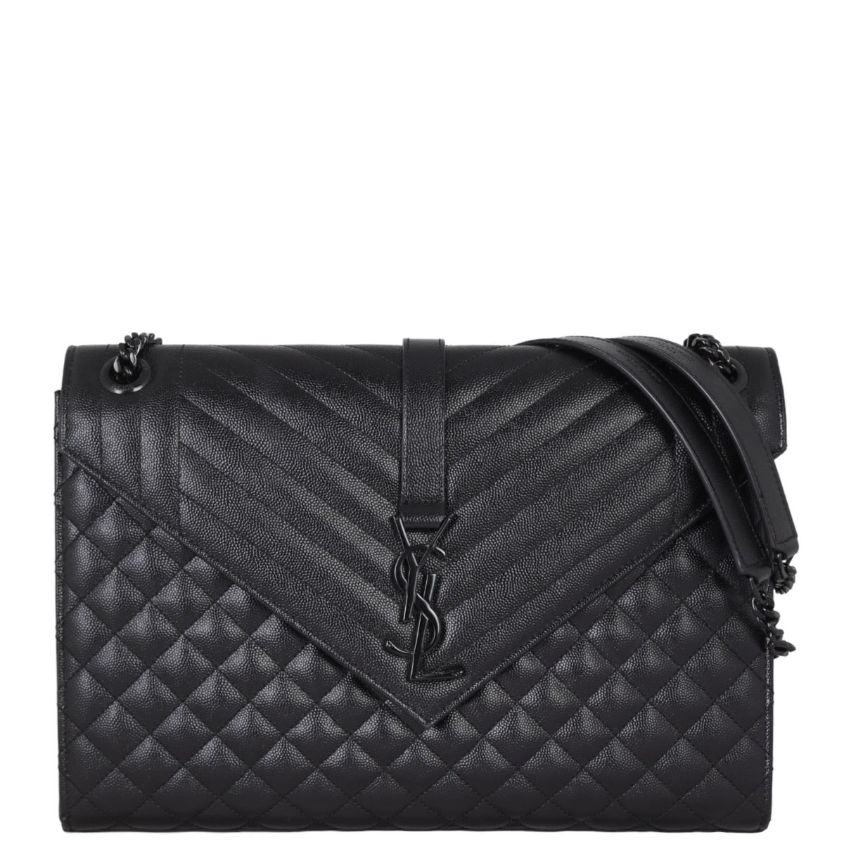 Saint Laurent Monogram Mix Matelasse Envelope Chain Bag Large