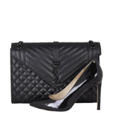 Saint Laurent Monogram Mix Matelasse Envelope Chain Bag Large