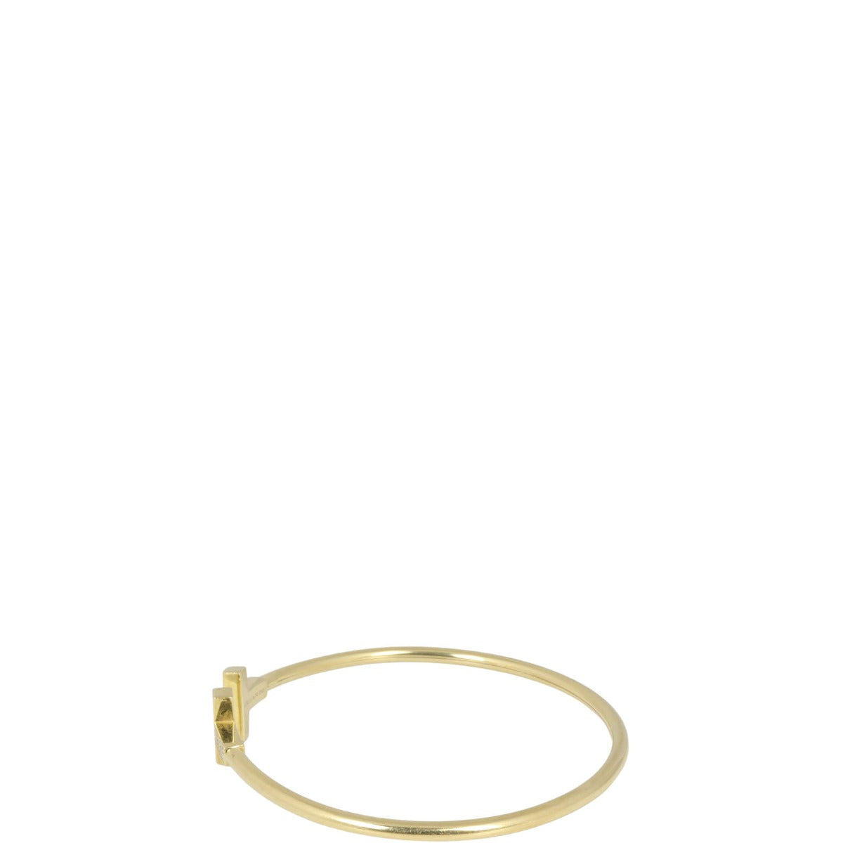 Tiffany & Co T Wire 18k Yellow Gold Diamond Bracelet