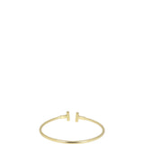 Tiffany & Co T Wire 18k Yellow Gold Diamond Bracelet