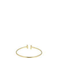 Tiffany & Co T Wire 18k Yellow Gold Diamond Bracelet