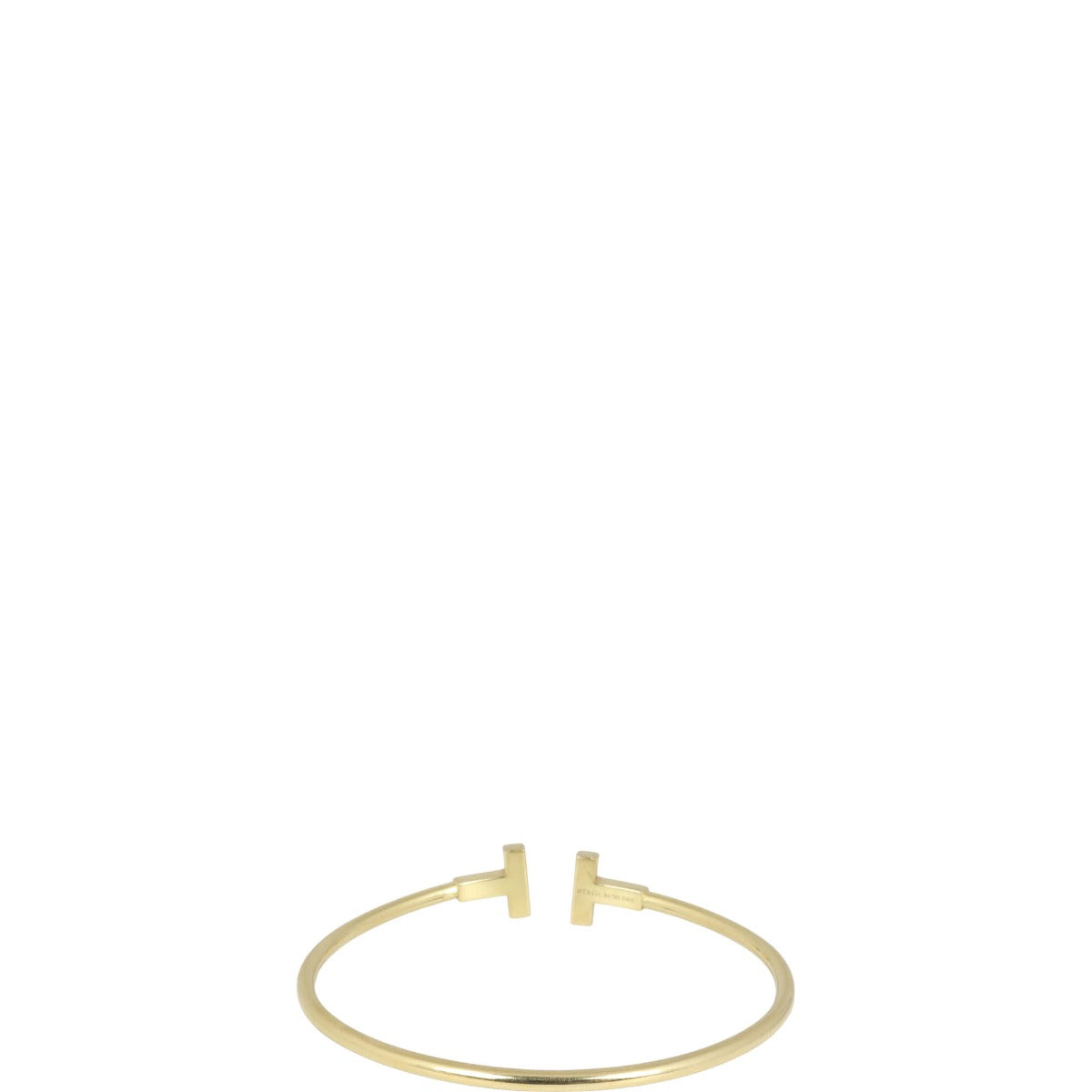 Tiffany & Co T Wire 18k Yellow Gold Diamond Bracelet