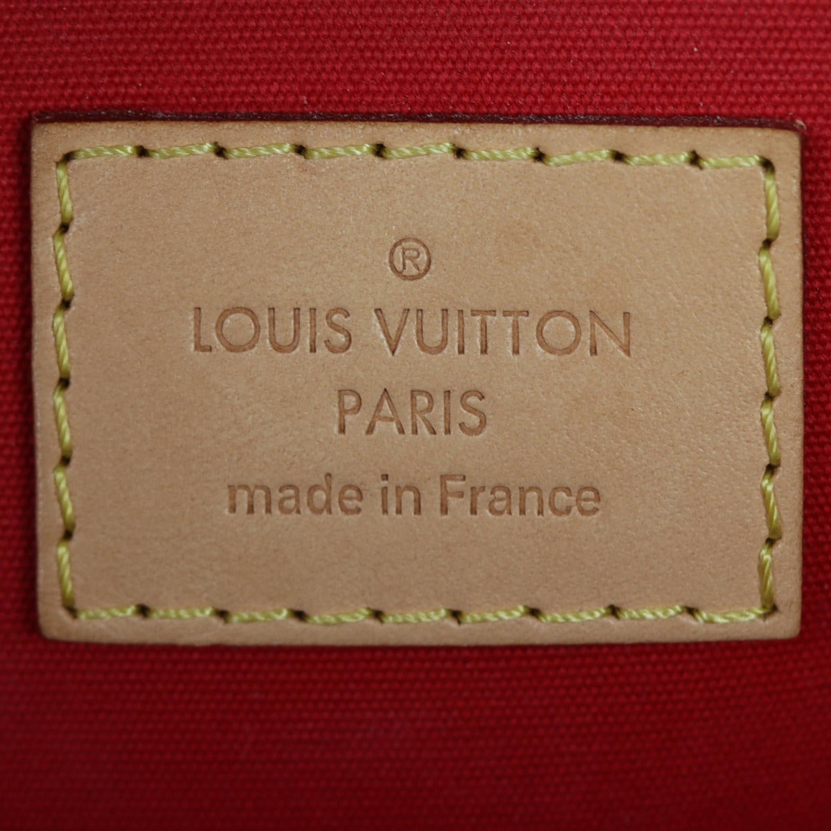 Louis Vuitton Alma BB Monogram Vernis Interior Stamp