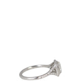 Tiffany & Co Soleste Cushion Cut Double Halo Diamond Platinum Ring