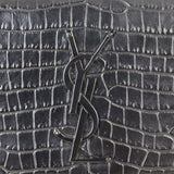 Saint Laurent Sunset Medium Croc-Embossed
