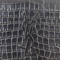 Saint Laurent Sunset Medium Croc-Embossed