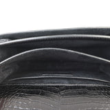 Saint Laurent Sunset Medium Croc-Embossed