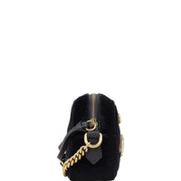 Gucci GG Marmont Velvet Mini Camera Bag Marquise Crystal