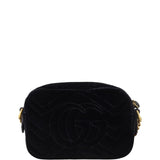 Gucci GG Marmont Velvet Mini Camera Bag Marquise Crystal