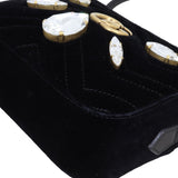 Gucci GG Marmont Velvet Mini Camera Bag Marquise Crystal