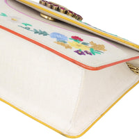 Gucci Linea Ricami Floral Cat Embroidered Shoulder Bag