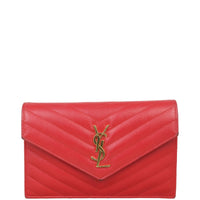 Saint Laurent Cassandre Envelope Chain Wallet
