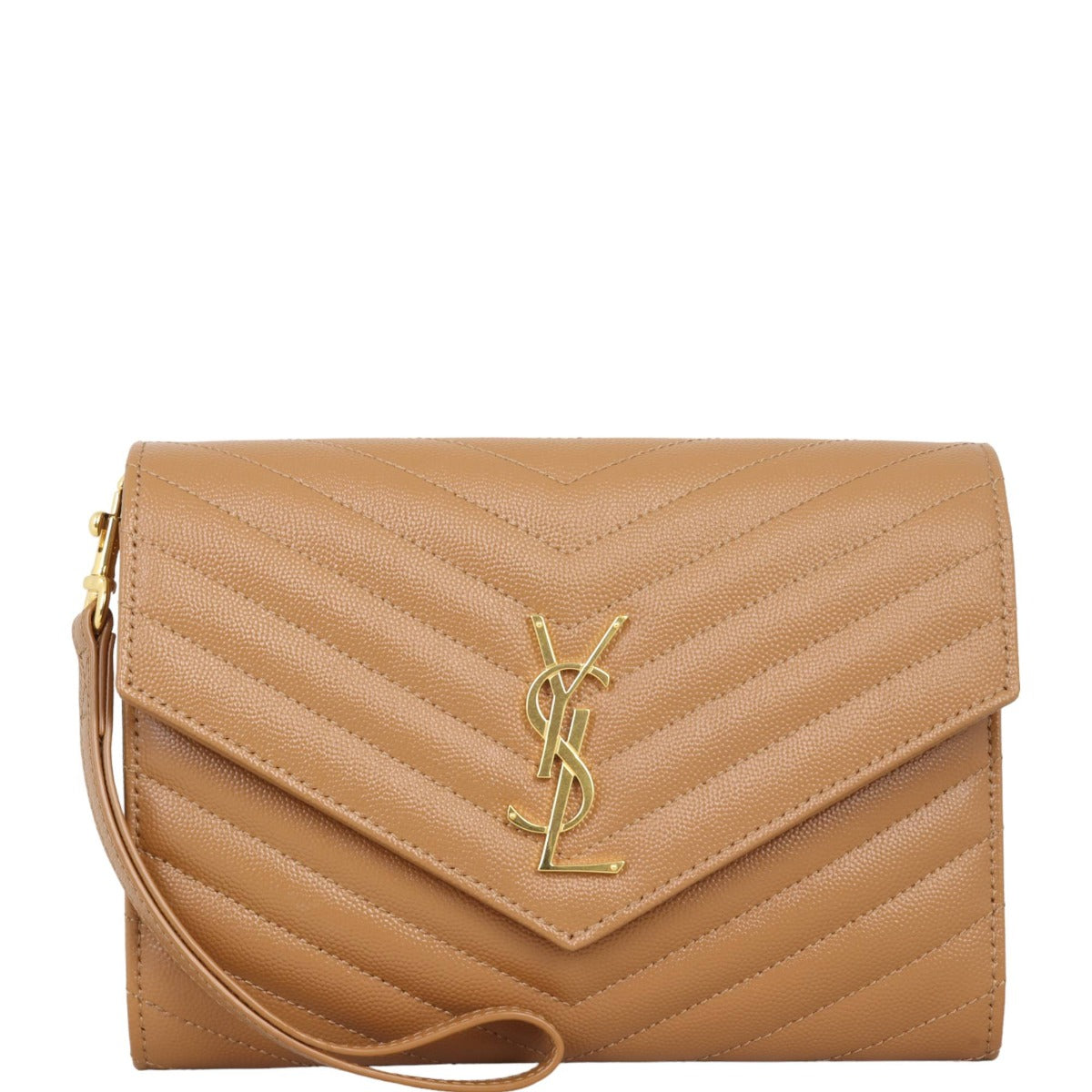 Saint Laurent Cassandre Flap Wristlet Pouch