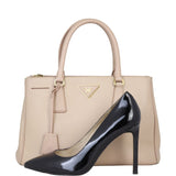 Prada Saffiano Lux Galleria Double Zip Tote Small