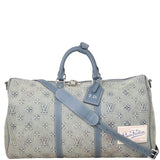 Louis Vuitton Keepall 50 Bandouliere Monogram Washed Denim