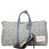 Louis Vuitton Keepall 50 Bandouliere Monogram Washed Denim