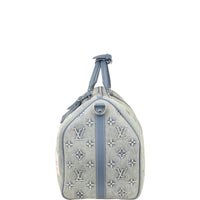 Louis Vuitton Keepall 50 Bandouliere Monogram Washed Denim
