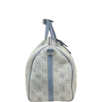 Louis Vuitton Keepall 50 Bandouliere Monogram Washed Denim