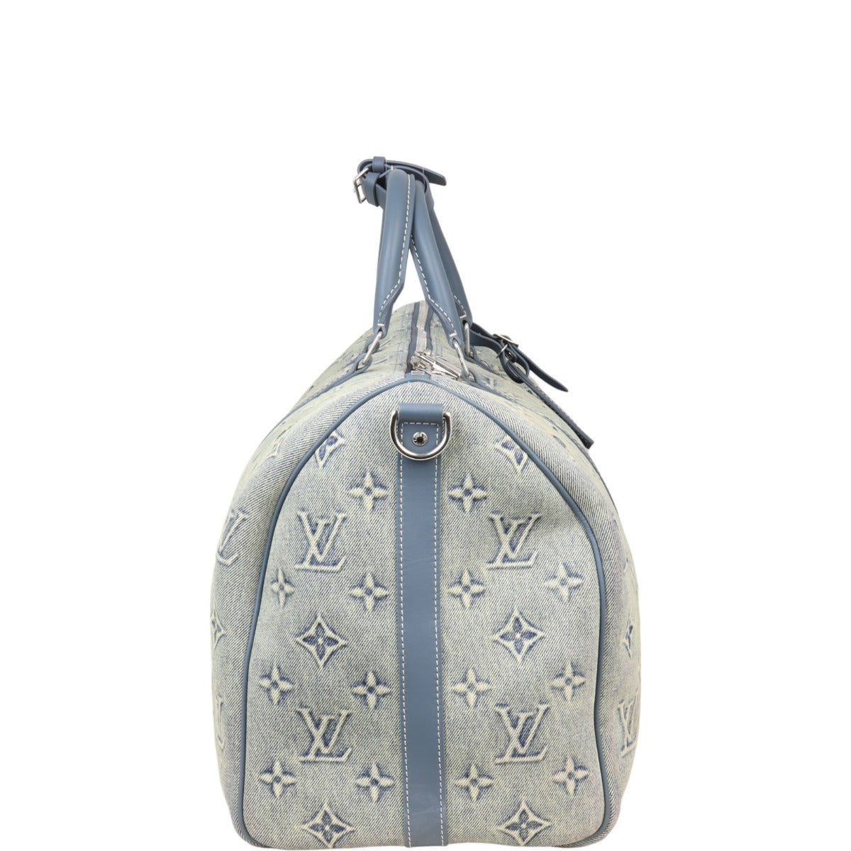 Louis Vuitton Keepall 50 Bandouliere Monogram Washed Denim