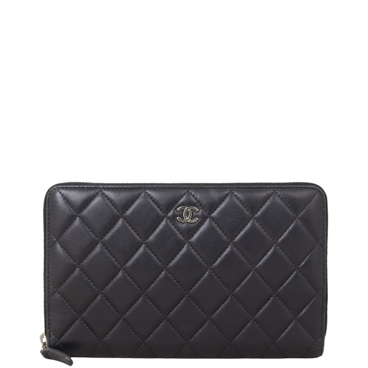 Chanel Classic CC Zip Around Organiser Wallet | Black Diamond