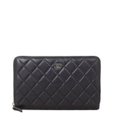 Chanel Classic CC Zip Around Organiser Wallet | Black Diamond