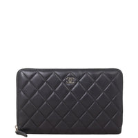 Chanel Classic CC Zip Around Organiser Wallet | Black Diamond