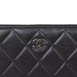 Chanel Classic CC Zip Around Organiser Wallet | Black Diamond