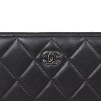 Chanel Classic CC Zip Around Organiser Wallet | Black Diamond