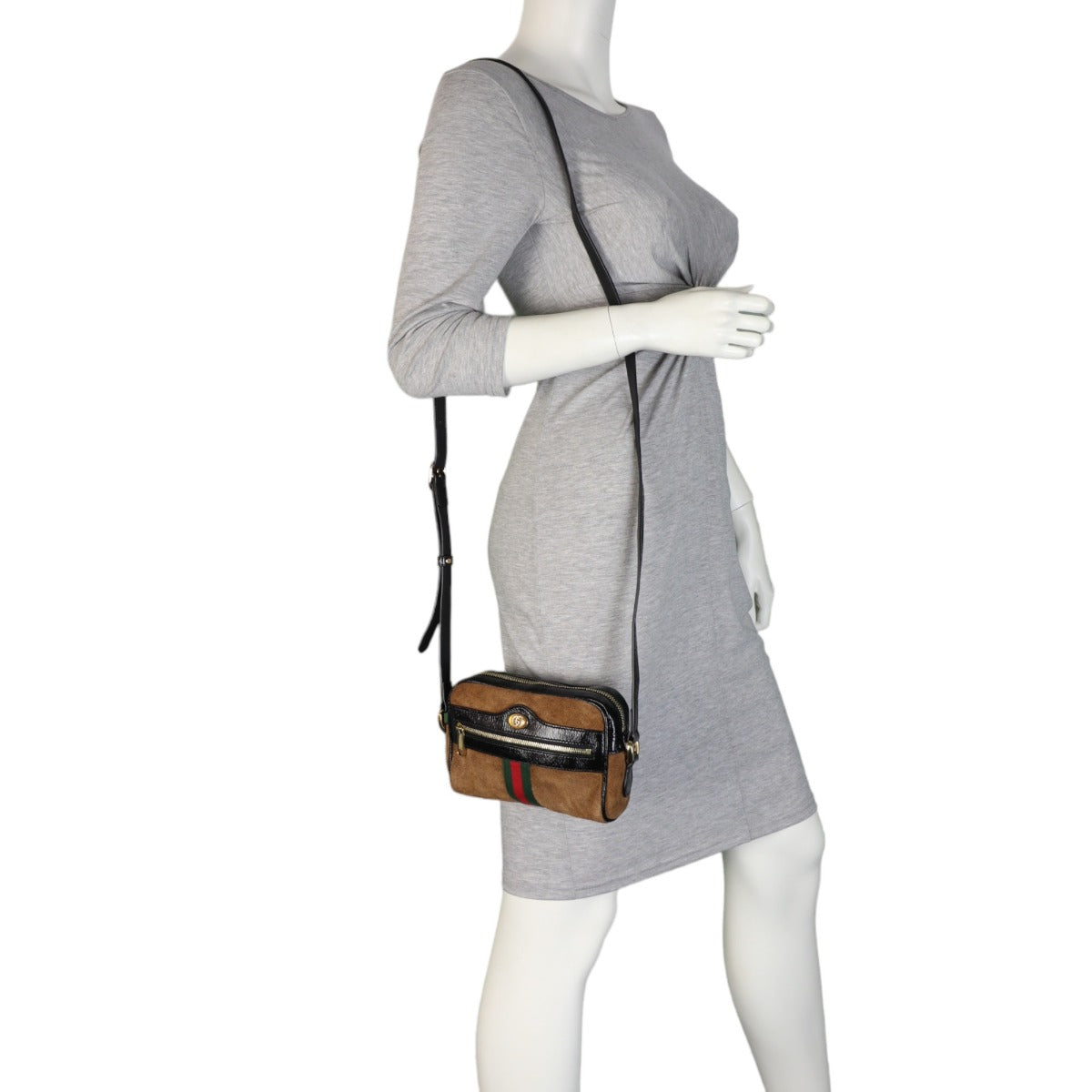 Gucci Ophidia Mini Suede Shoulder Bag