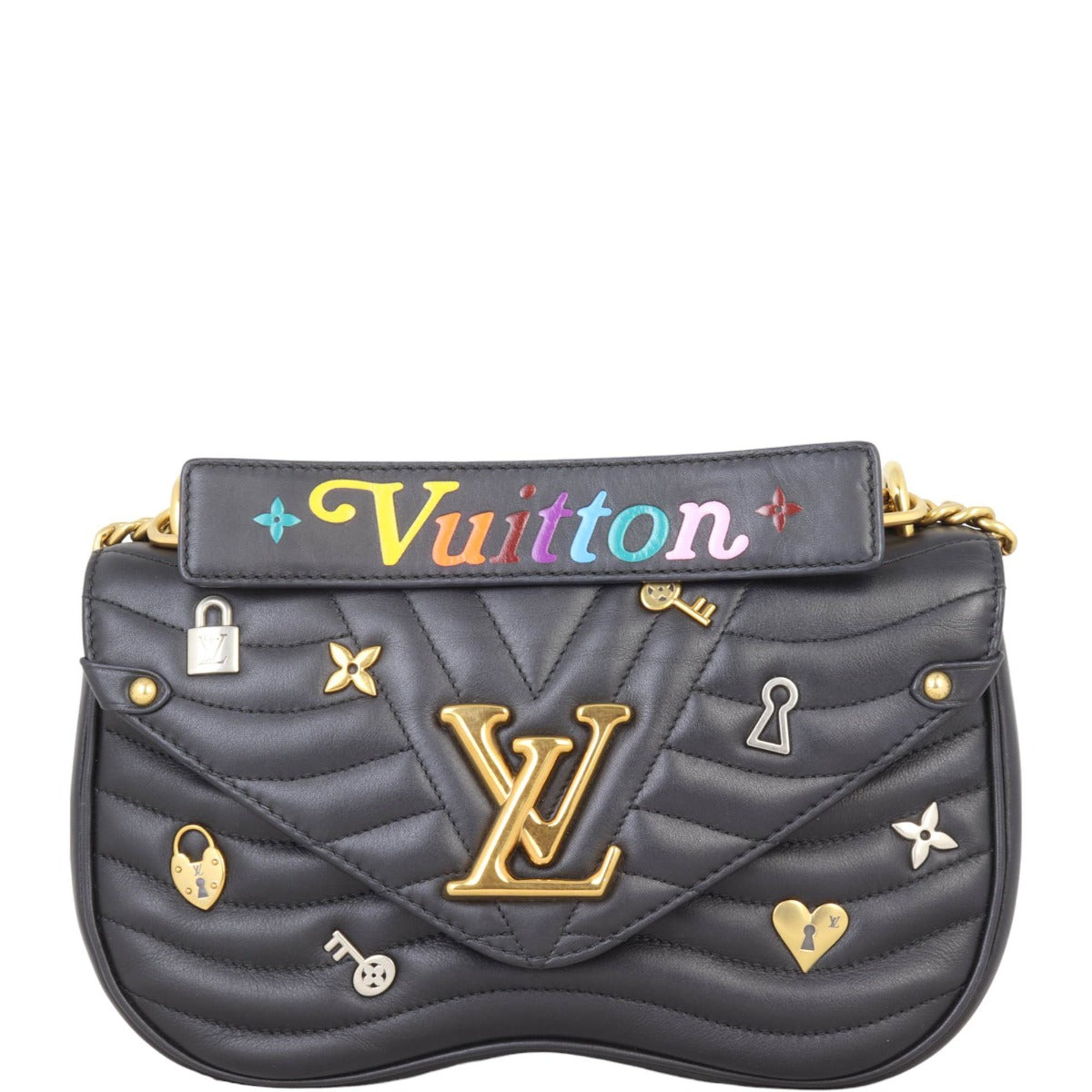 Louis Vuitton New Wave MM Chain Bag Love Lock