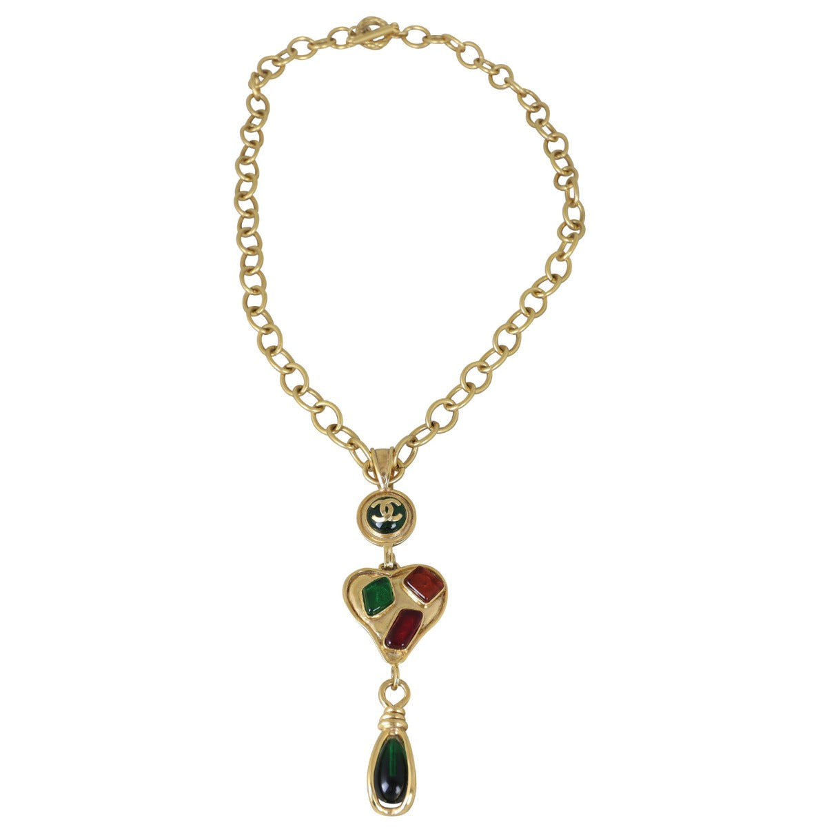 Chanel CC Jewel Drop Necklace