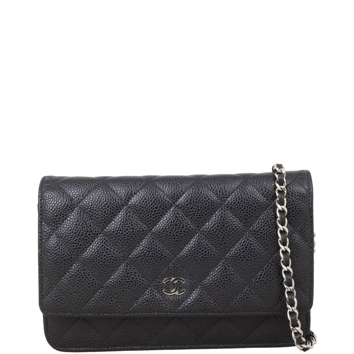 Chanel Classic Wallet on Chain | Black Silver Hardware