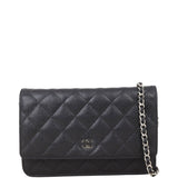 Chanel Classic Wallet on Chain | Black Silver Hardware