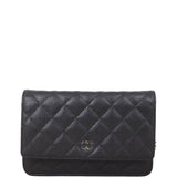 Chanel Classic Wallet on Chain | Black Silver Hardware