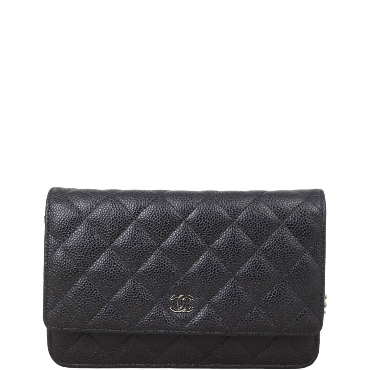 Chanel Classic Wallet on Chain | Black Silver Hardware