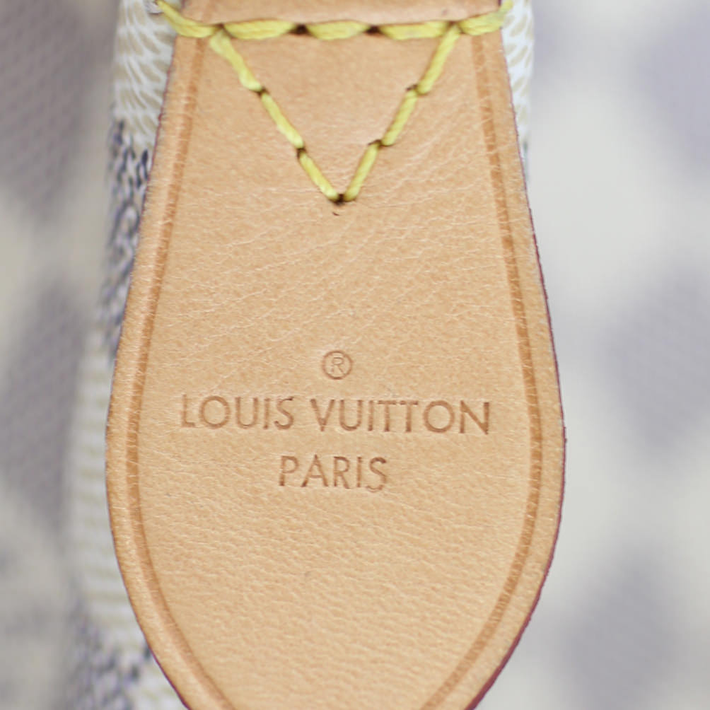 Louis Vuitton Iena MM Damier Azur side stamp
