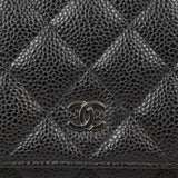 Chanel Classic Wallet on Chain | Black Silver Hardware