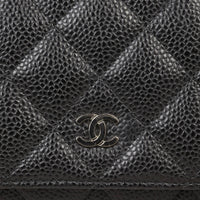 Chanel Classic Wallet on Chain | Black Silver Hardware