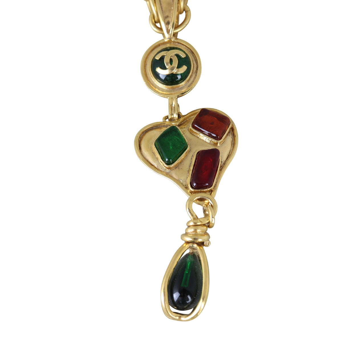 Chanel CC Jewel Drop Necklace