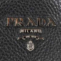 Prada Vitello Daino Zip Tote Logo