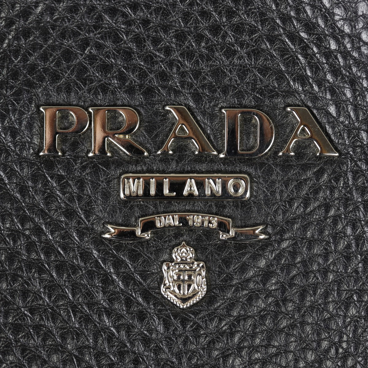 Prada Vitello Daino Zip Tote Logo