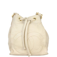 Chanel CC Drawstring Bucket Bag | Beige