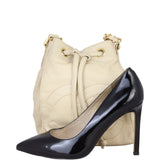 Chanel CC Drawstring Bucket Bag | Beige