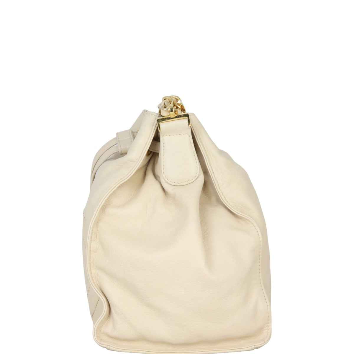 Chanel CC Drawstring Bucket Bag | Beige