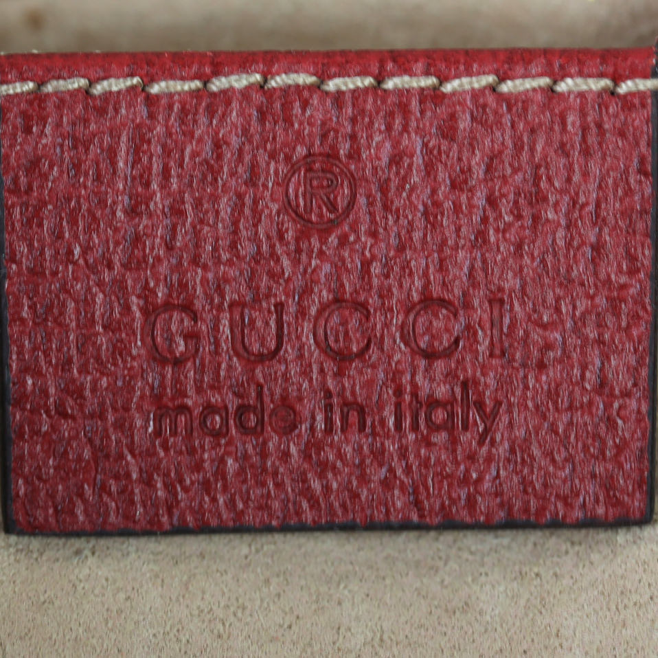 Gucci GG Supreme Ophidia Flora Mini Shoulder Bag Interior Stamp