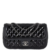 Chanel Classic Twist Flap Bag Patent Medium | Black Diamond