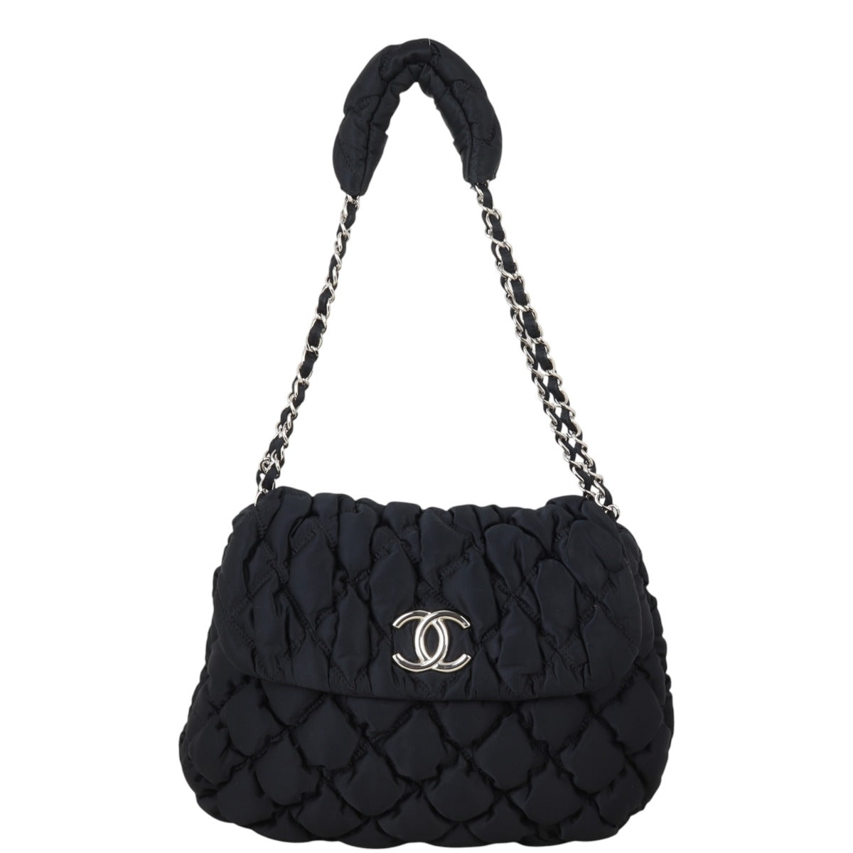 Chanel Bubble Quilt Nylon Flap Bag