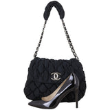 Chanel Bubble Quilt Nylon Flap Bag